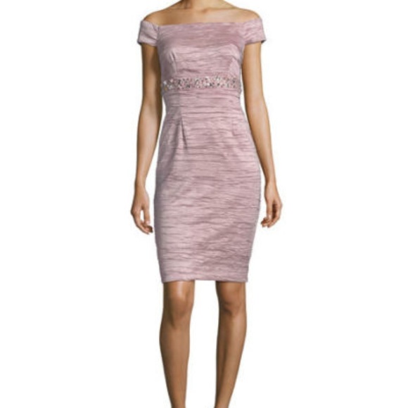 Off the Shoulder Taffeta Dress